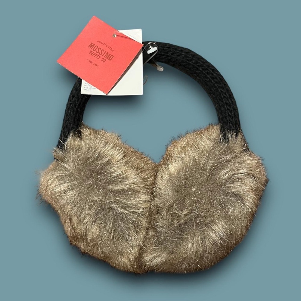 Mossimo Faux Fur Earmuffs Deadstock 2010s Mcbling Downtown Girl Winter